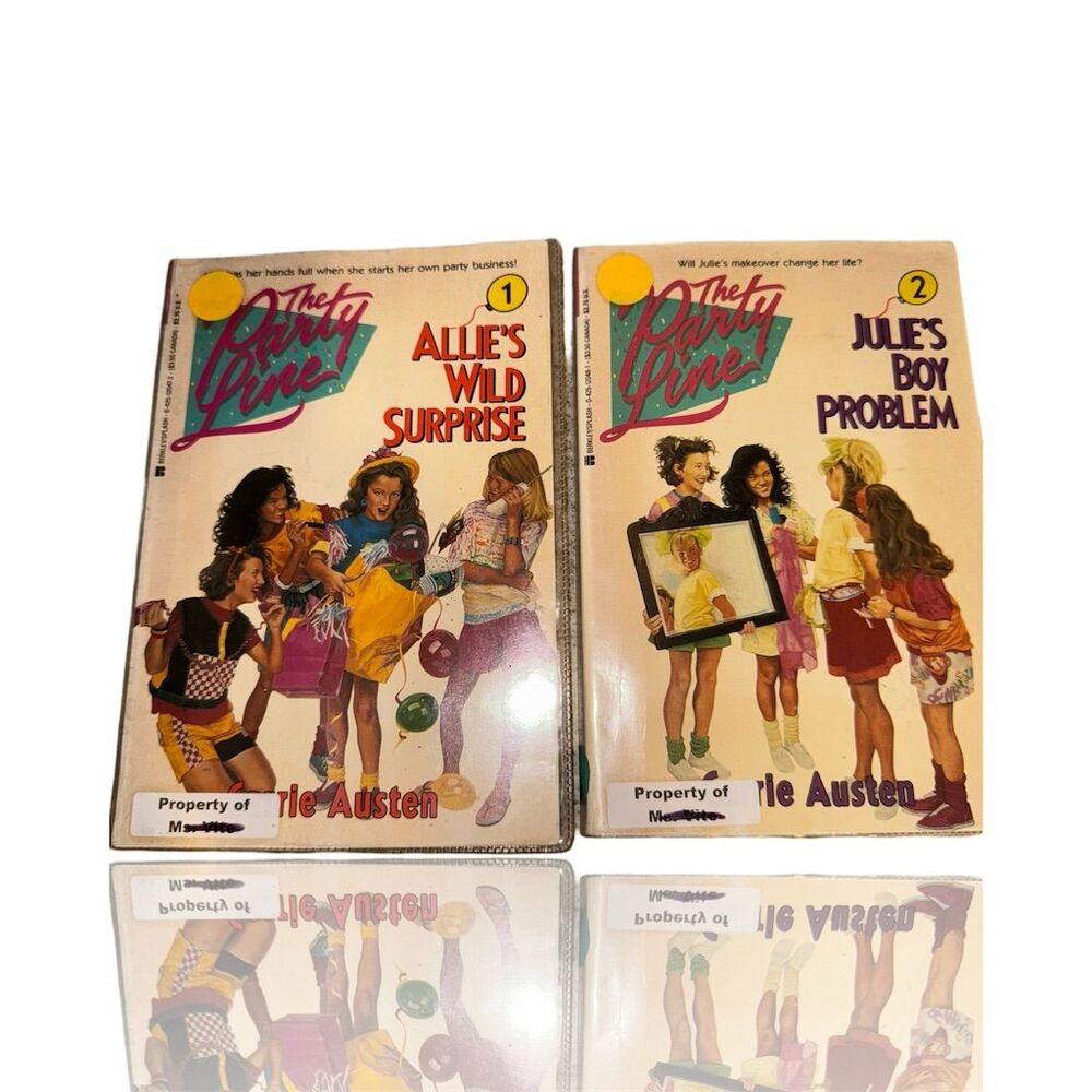 The Party Line Books by Carrie Austen Lot of 2 Teen Fiction Romance: GUC